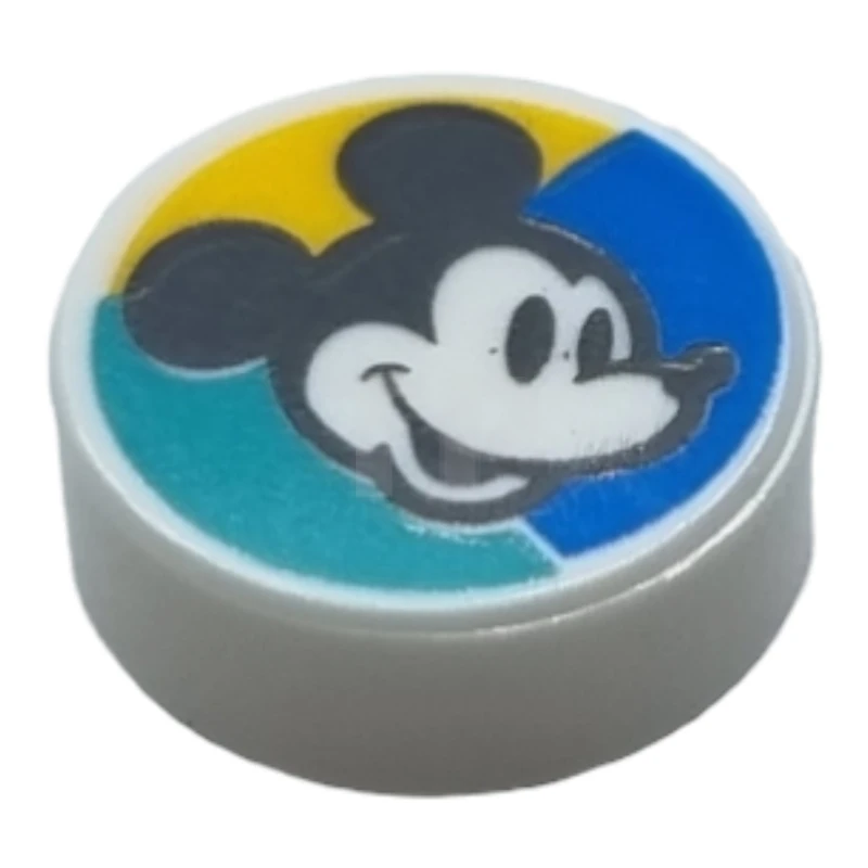 LEGO&reg; 6387942 - 98138pb321 - Tile 1 x 1 Round with Mickey Mouse Pattern
