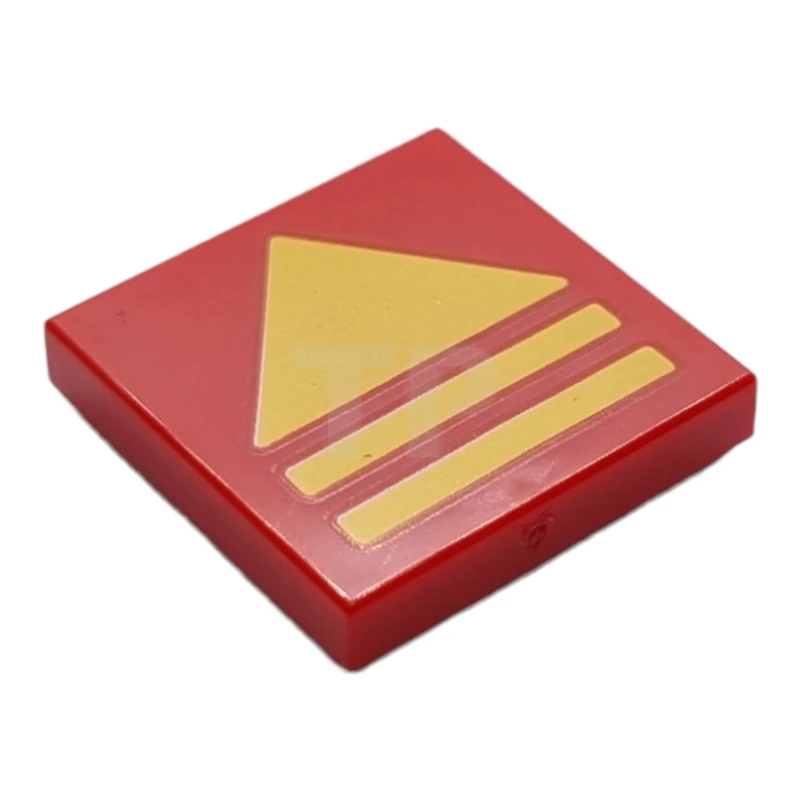 LEGO&reg; 6299718 - 3068pb2010 - Tile 2 x 2 with Triangle and Lines Pattern