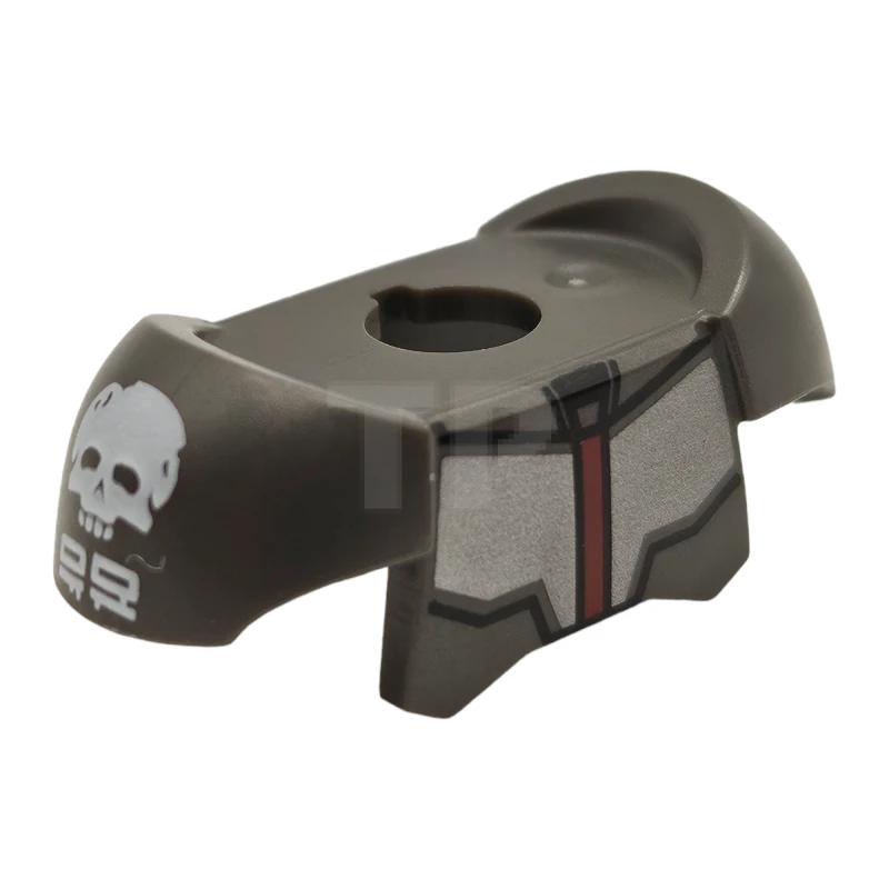 LEGO&reg; 78643pb02 - 6311163 - Minifigure Armor Breastplate with Shoulder Pads and 2 Back Studs with SW Wrecker Chest Armor with Dark Red Line and Skulls Pattern