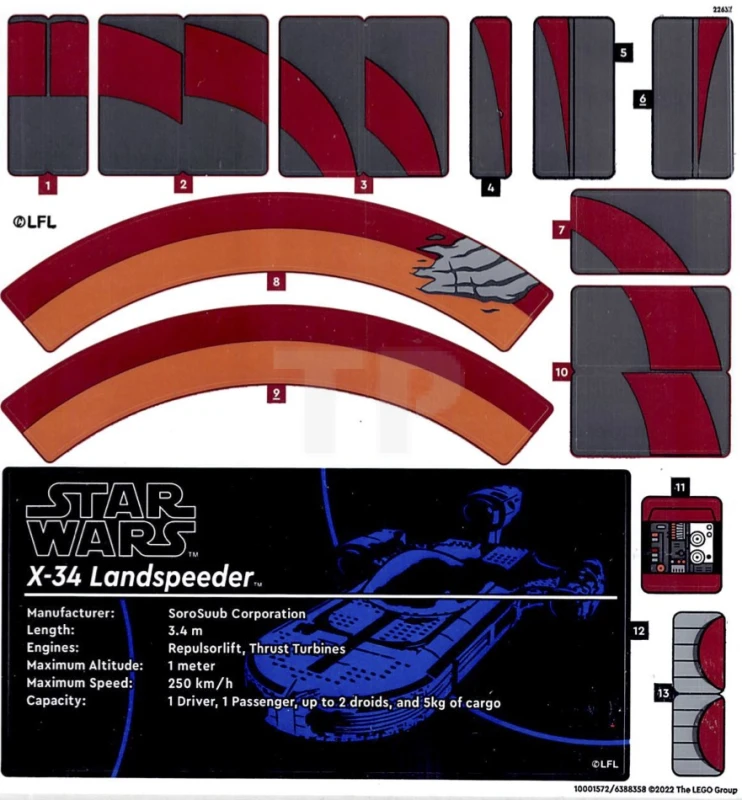 LEGO&reg; 6388358 - Sticker for Set 75341