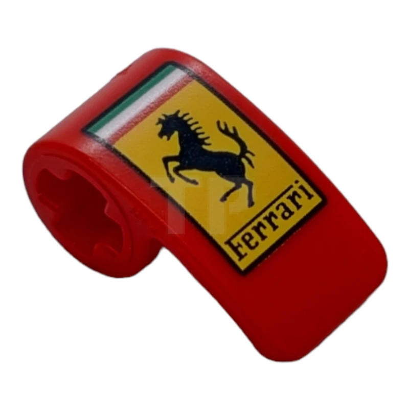 LEGO&reg; 6346651 - 89679pb001 - Panel 2 x 1 x 1, Curved with Horse Pattern (Ferrari Logo)