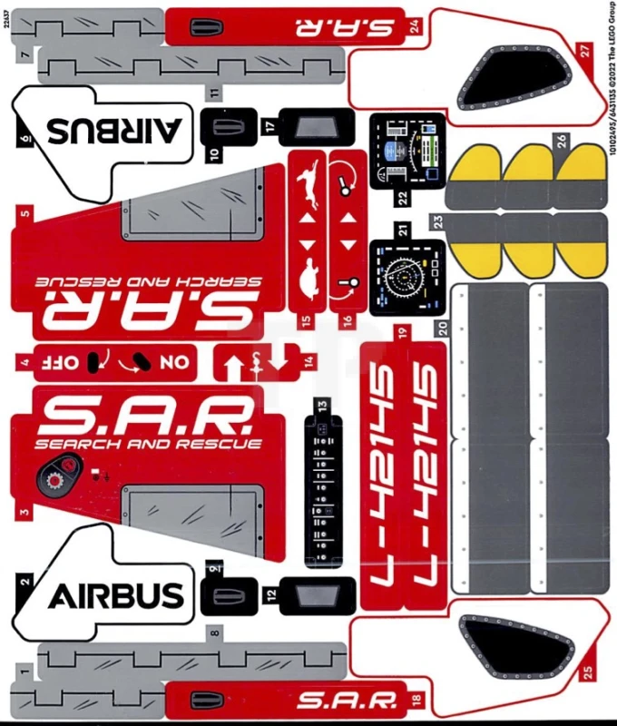 LEGO&reg; 6431135 - Pegatina para Set 42145- Hoja 1