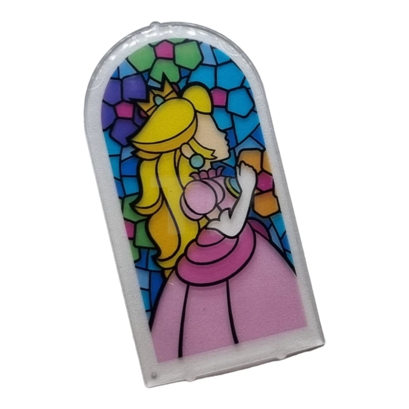 LEGO&reg; 6407819 - 65066pb09 - Glass 4 x 7 Rounded with Stained Glass with Princess Pattern
