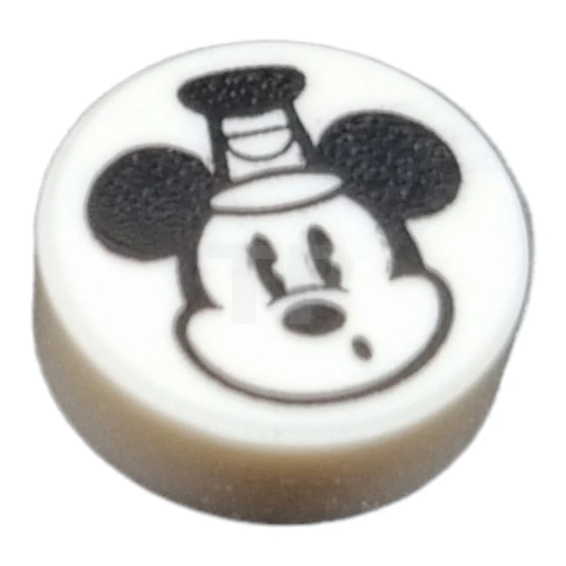 LEGO&reg; 6371609 - 98138pb324 - Carreau 1 x 1 rond avec motif Mickey Mouse