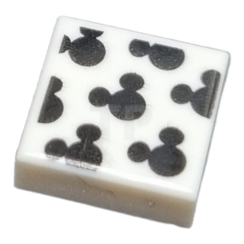 LEGO&reg; 6371610 - 3070pb257 - Fliese 1 x 1 mit Micky-Maus-Kopf-Silhouetten-Muster