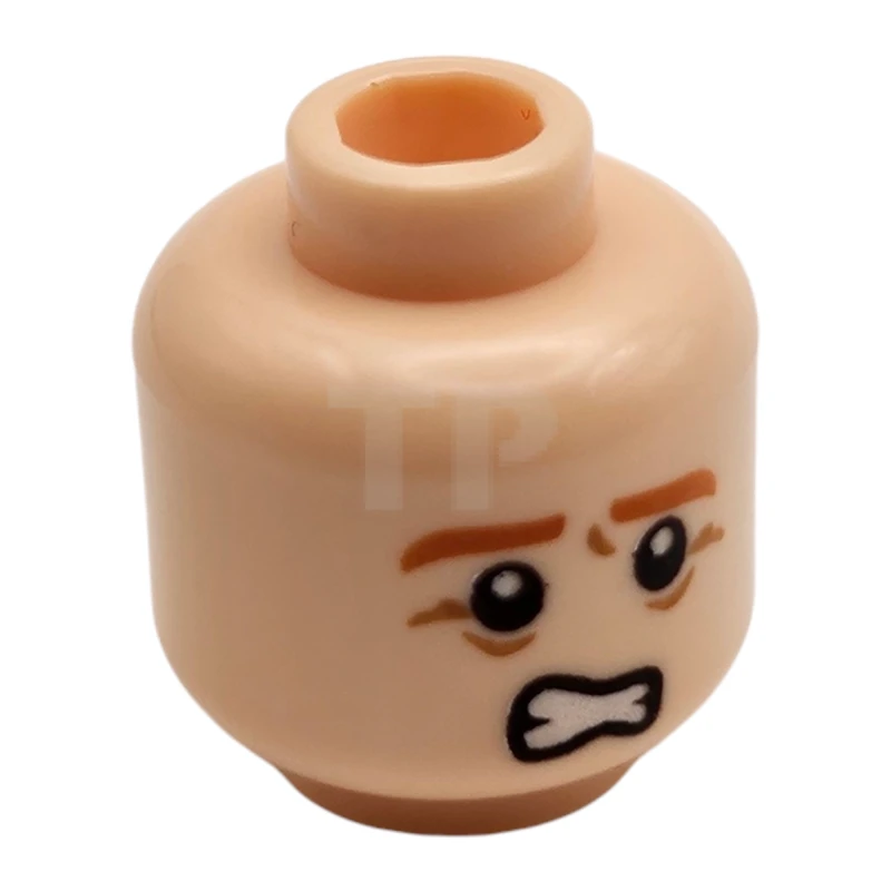 LEGO&reg; 6004119 - 3626cpb0758 - Head Minifig with Frown / Scared Pattern (Dual Sided)