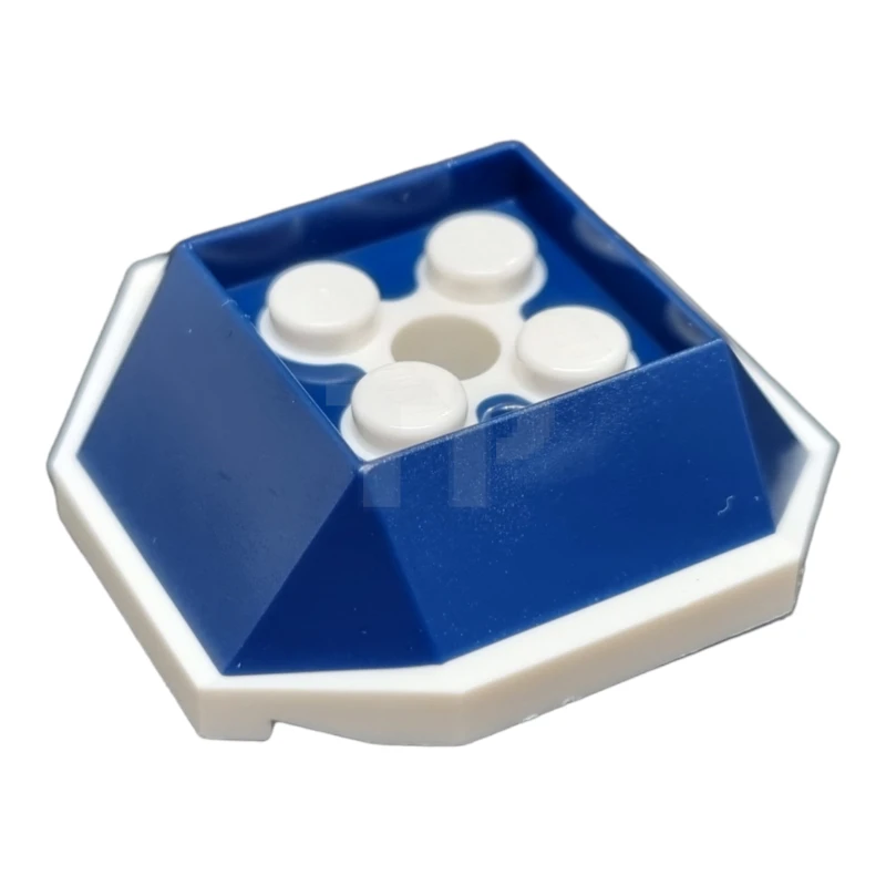 LEGO&reg; 6294717 - 67013pb01 - Coquille, 4 studs à l'intérieur et trou avec motif vert.