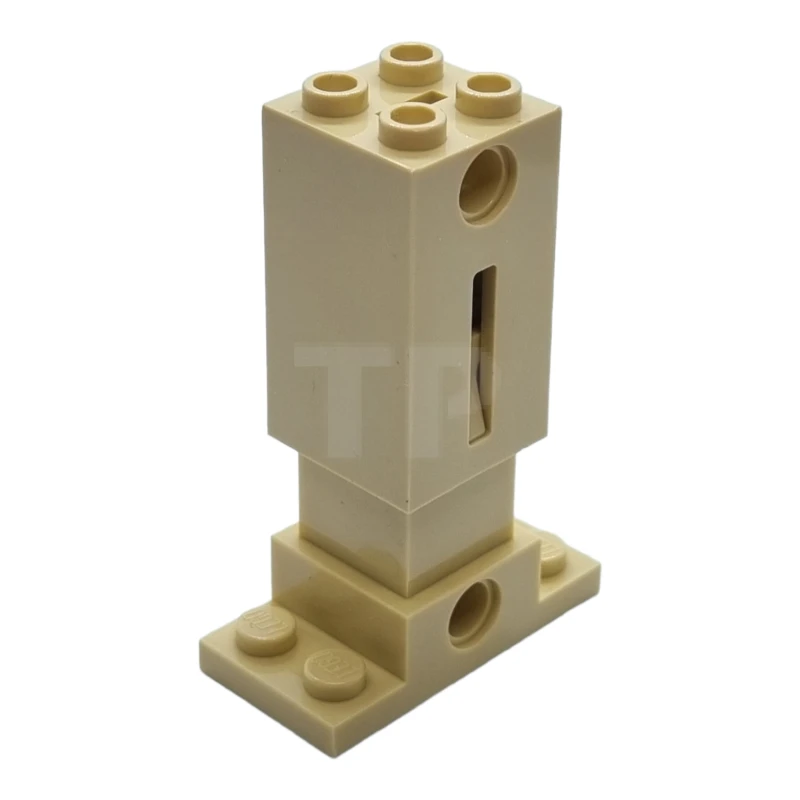 LEGO&reg; 6400126 - 80432c01 - Brick, Modified 2 x 2 x 5 with 2 x 4 Plate Base, Spring Unit, and 2 Technic Holes