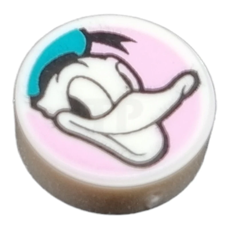 LEGO&reg; 6371609 - 98138pb337 - Tile 1 x 1 Round with Donald Duck Pattern