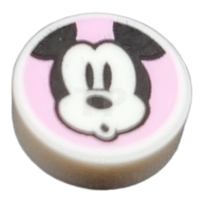 LEGO&reg; 6371609 - 98138pb328 - Carreau 1 x 1 rond avec motif Mickey Mouse