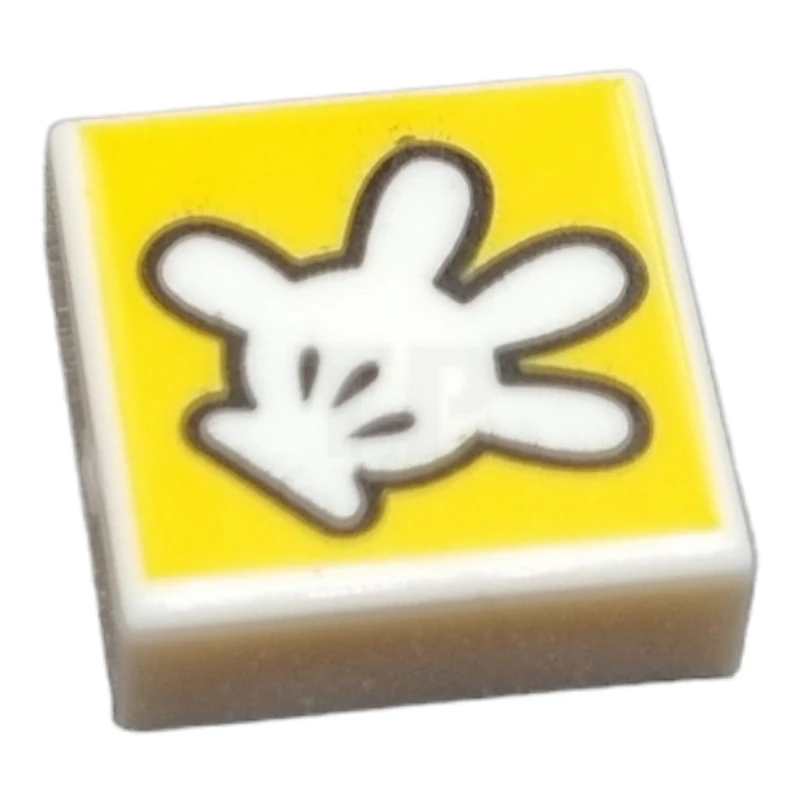 LEGO&reg; 6371610 - 3070pb263 - Fliese 1 x 1 mit offenem Handschuh mit schwarzem Muster