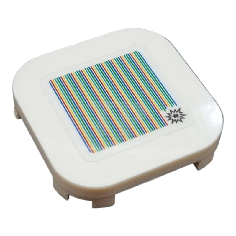 LEGO&reg; 6407407 - 68869pb010 - Tegel 4 x 4 x 2/3 afgeronde hoeken met Super Mario Scanner Code Explosiepatroon