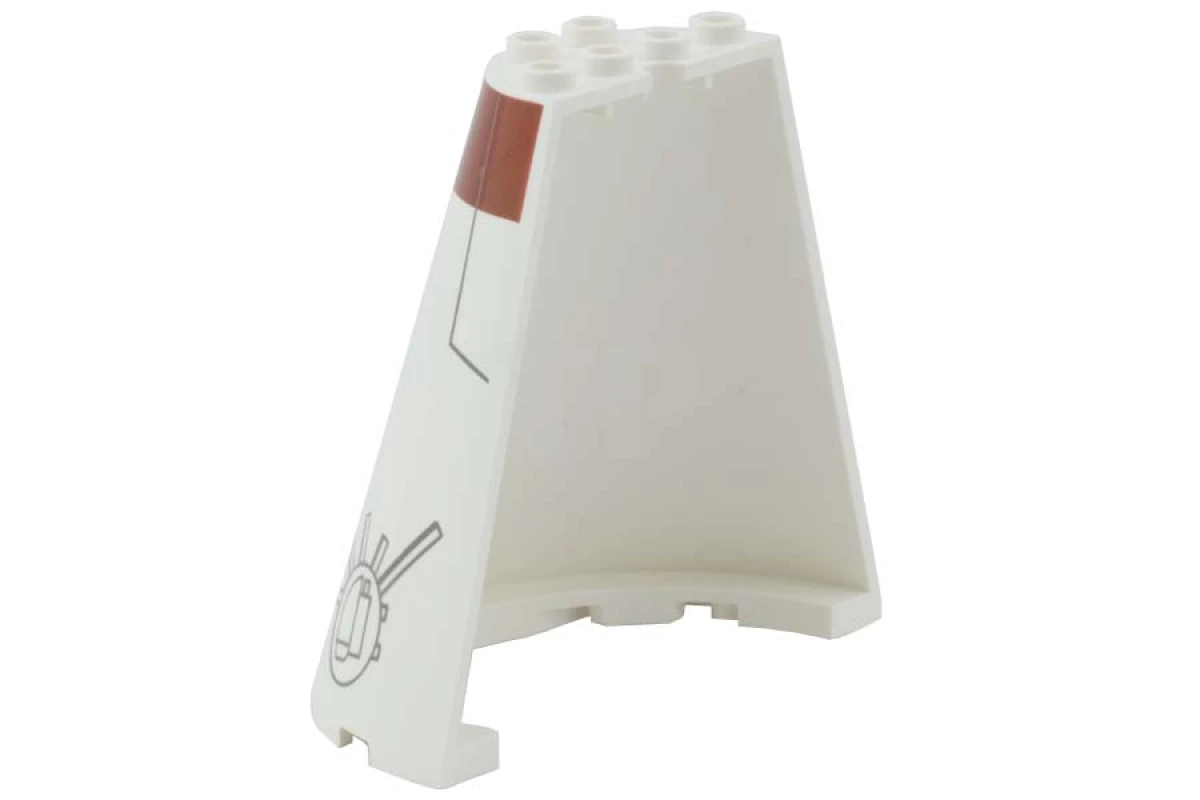 LEGO&reg; 4612405 - 47543pb04 - Cone 8 x 4 x 6 Half with Tantive Bridge Pattern (Bottom)