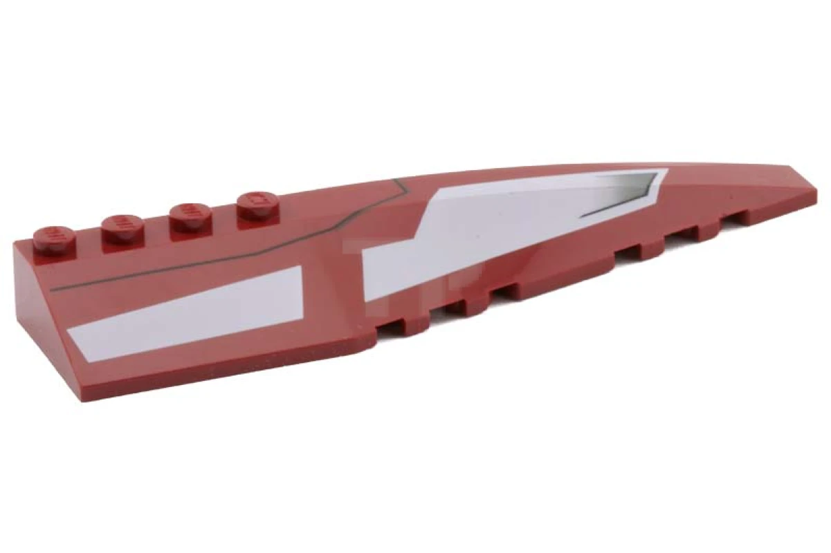 LEGO&reg; 6005105 - 42060pb22 - Wedge 12 x 3 Right with White Panels and Black Line Pattern