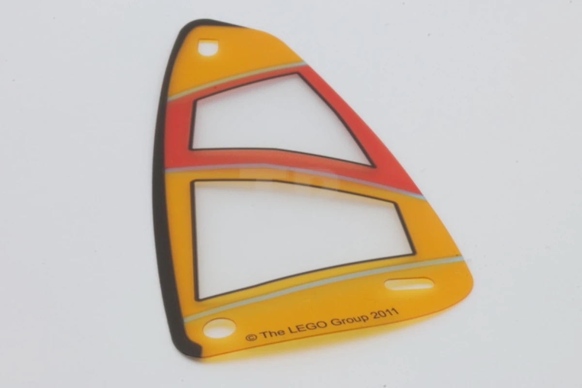 LEGO&reg; 4609907 - 93383 - Triangolo di plastica 6 x 12 Vela con motivo arancione e rosso