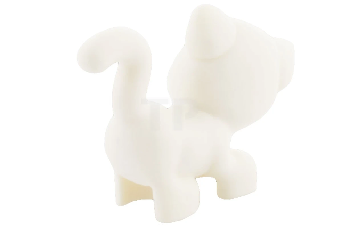 LEGO&reg; 93089pb02 - 6017056 - Cat Standing, Looking Left with Light Blue Eyes, Dark Pink Nose and Mouth Pattern