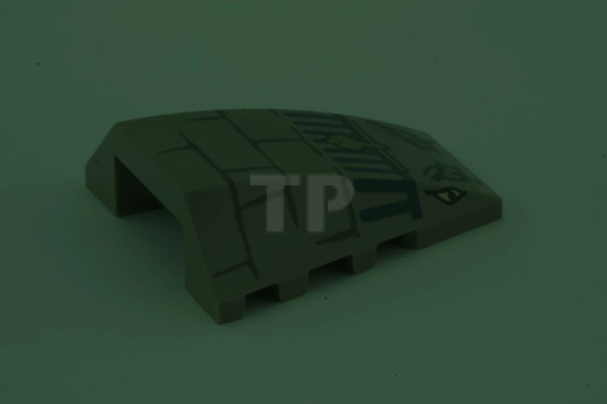 LEGO&reg; 4614200 - 47753pb022 - Slope 4 x 4 Wedge with Cobra Pattern (Scorpion Head)