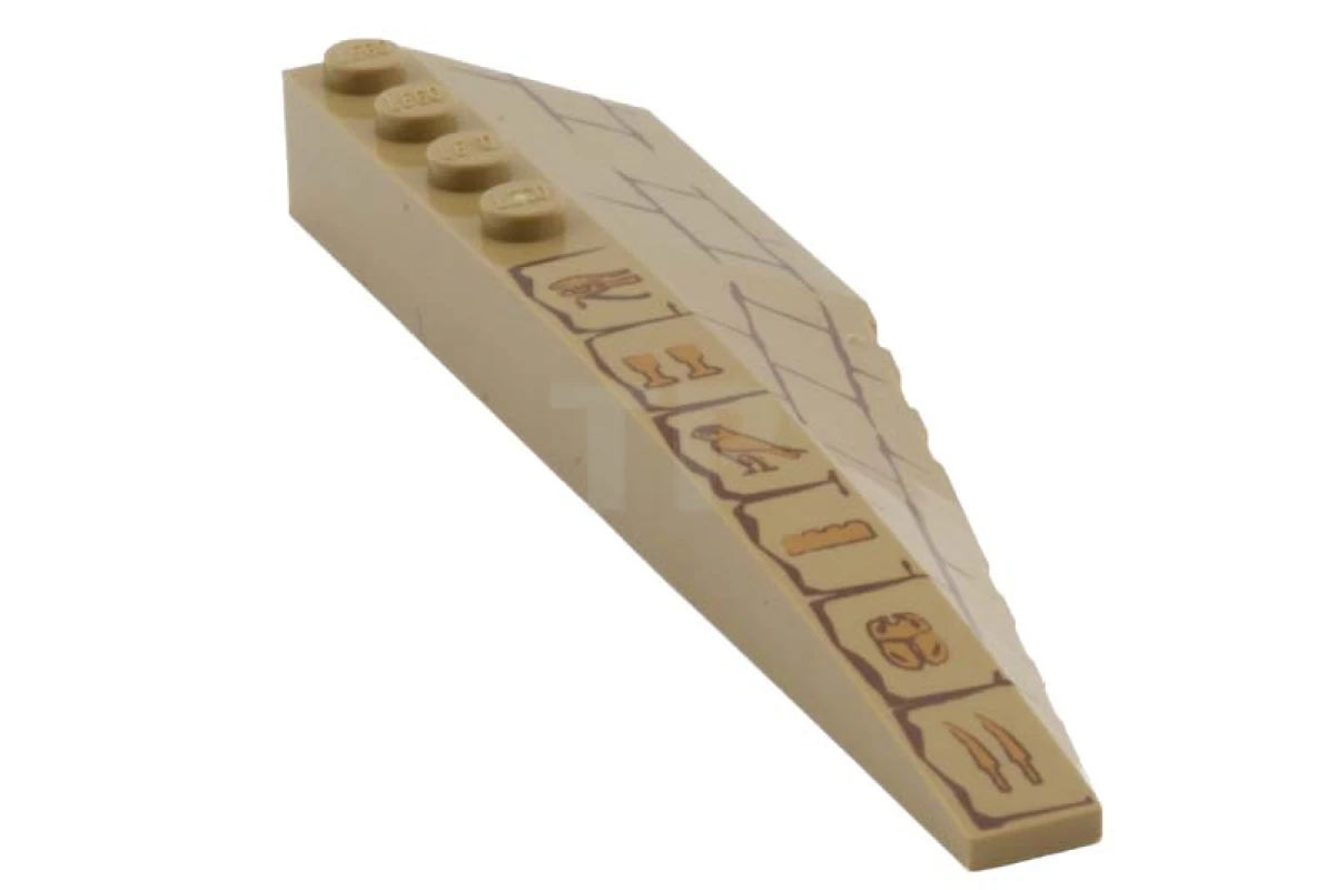 LEGO&reg; 4613275 - 42061pb17 - Wedge 12 x 3 Left with Bricks and Hieroglyphs Pattern