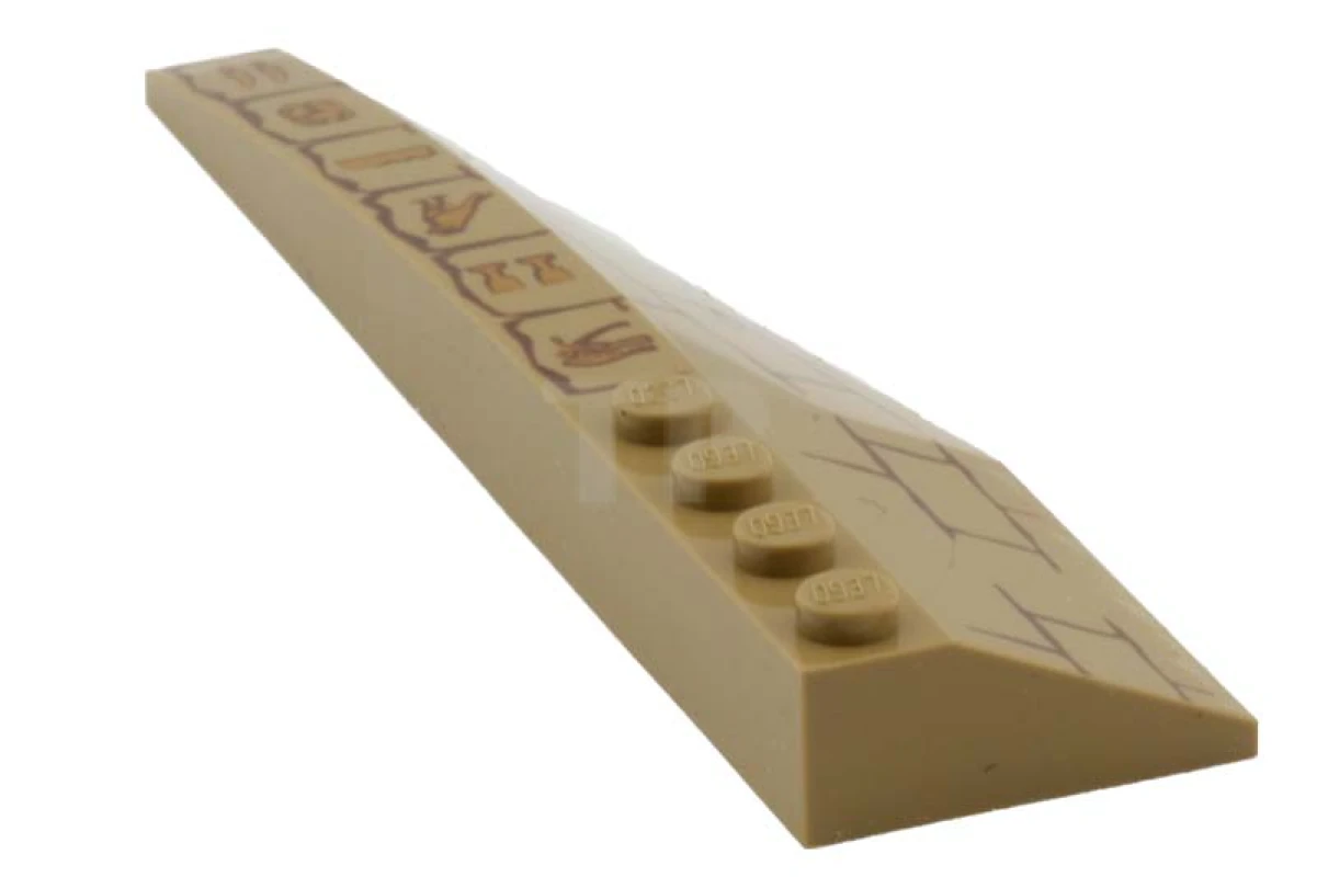 LEGO&reg; 4613274 - 42060pb17 - Wedge 12 x 3 Right with Bricks and Hieroglyphs Pattern