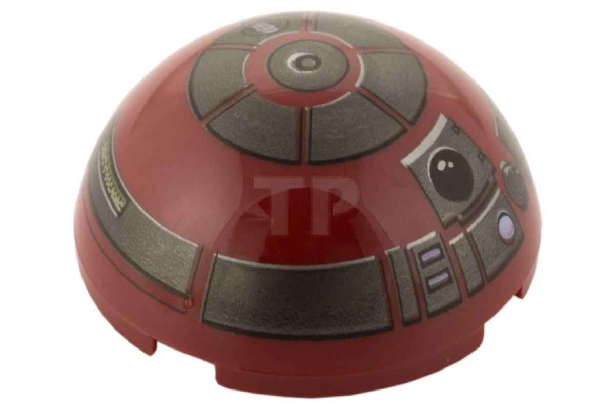 LEGO&reg; 4588132 - 86500pb01 - Cylinder Hemisphere 4 x 4 with R4-P17 Astromech Droid Pattern