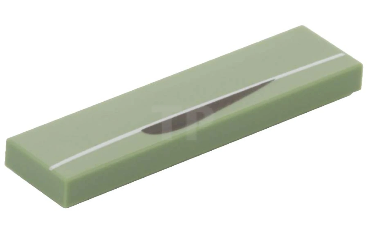 LEGO&reg; 2431pb161 - 4616591 - Tile 1 x 4 with White Line with Black Curved Border Pattern