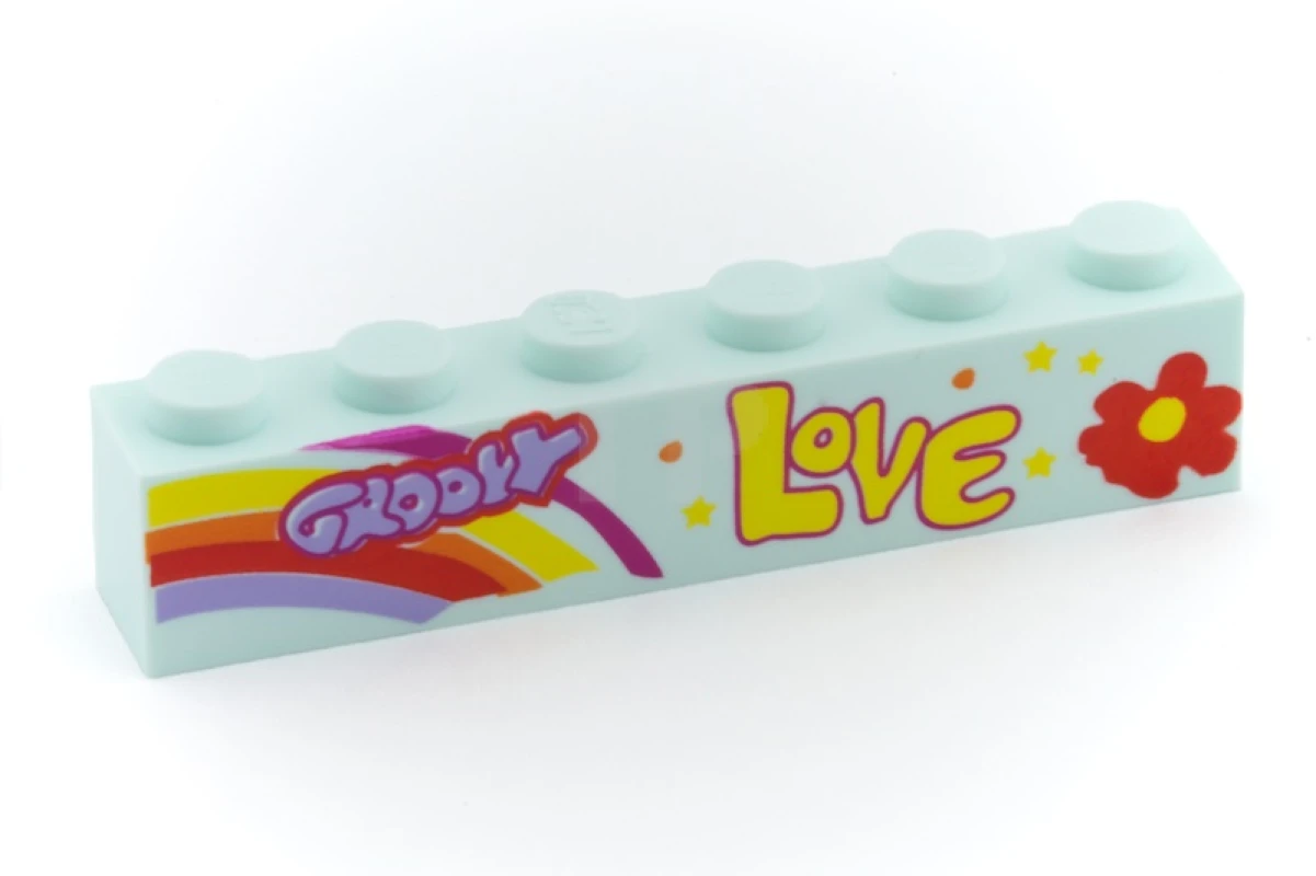 LEGO&reg; 4624194 - 3009pb153 - Ladrillo 1 x 6 con 