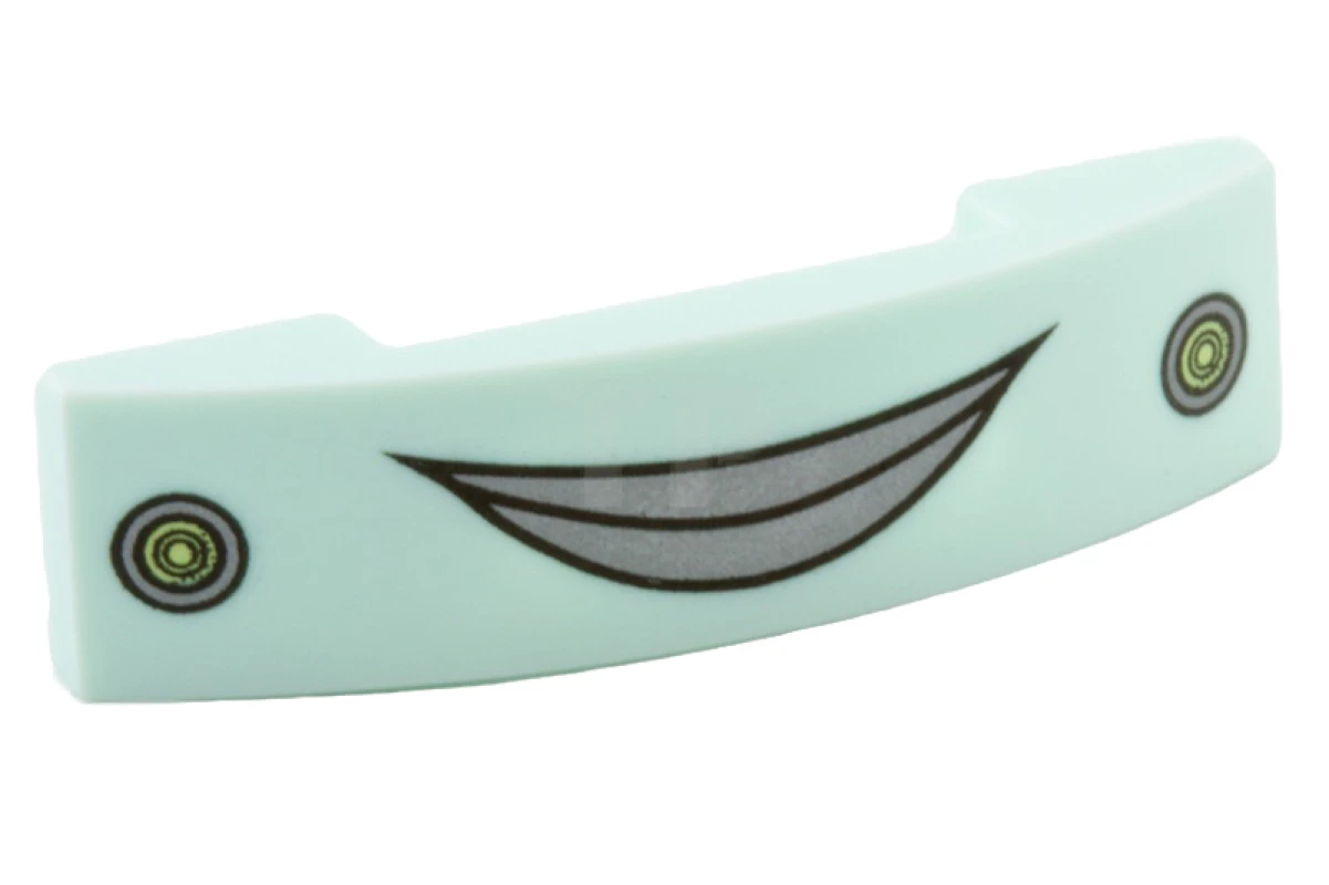 LEGO&reg; 4622389 - 93273pb003 - Slope Curved 4 x 1 - Double with Headlights Pattern (Flo)