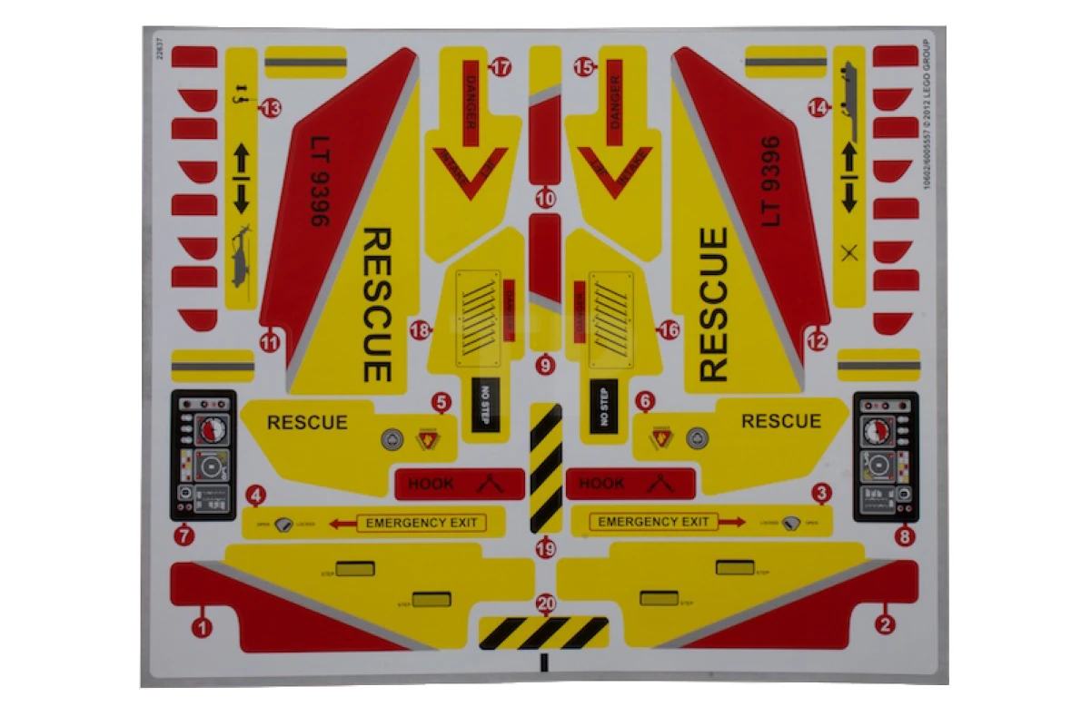 LEGO&reg; 6005557 - Adesivo per il set 9396