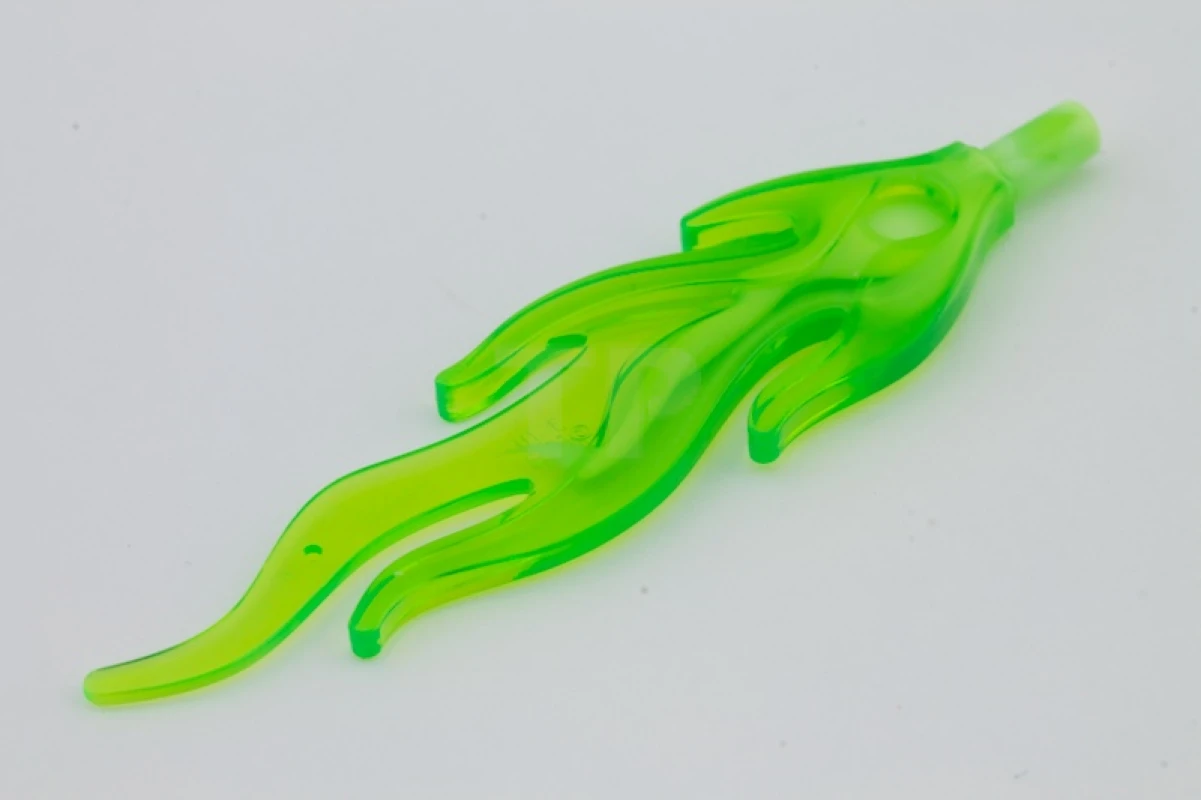 LEGO&reg; 6012878 - 85959pb04 - Wave Rounded Large (Flame) with Marbled Glow in Dark White Pattern