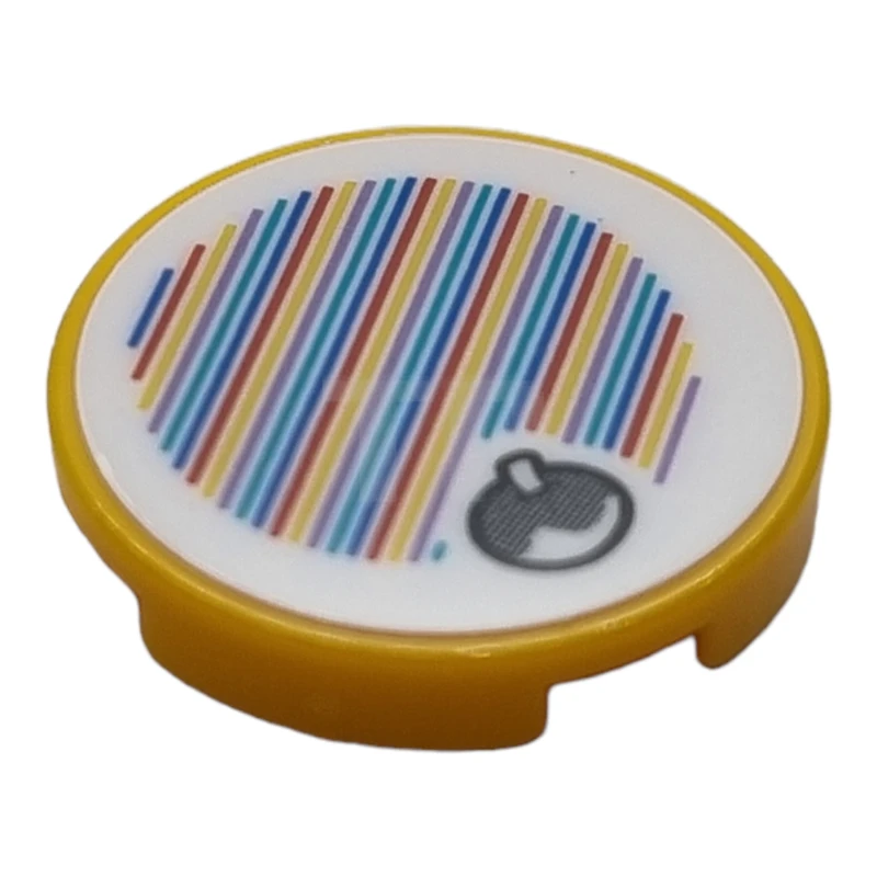 LEGO&reg; 6407670 - 14769pb546 - Tile 2 x 2 Round with Super Mario Scanner Code Fruit Pattern