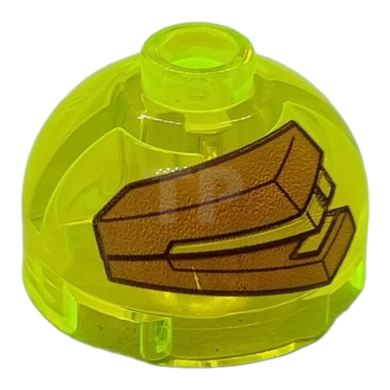 LEGO&reg; 6403648 - 553pb043 - Brick, Round 2 x 2 Dome Top with Dark Orange Stapler in Jello Mold Pattern