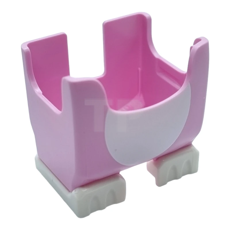 LEGO&reg; 6404485 - 1928pb01 - Large Figure Legs, Super Mario Overalls with Molded White Feet and Printed White Stomach and Tail Pattern (Cat Peach)