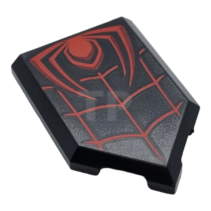 LEGO&reg; 6404118 - 22385pb267 - Tile 2 x 3 Pentagonal with Spider and Web Pattern