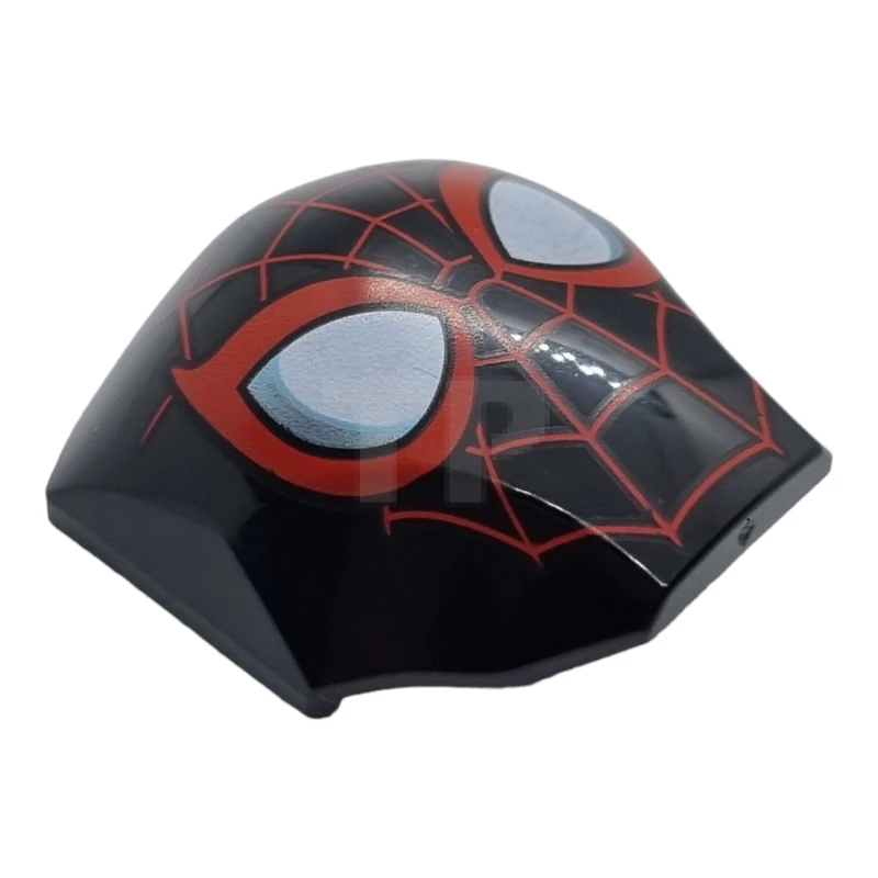 LEGO&reg; 6404116 - 85834pb02 - Large Figure Armor, Smooth with 2 x 2 Round Brick Attachment with Red Spider Web Miles Morales Mask Pattern