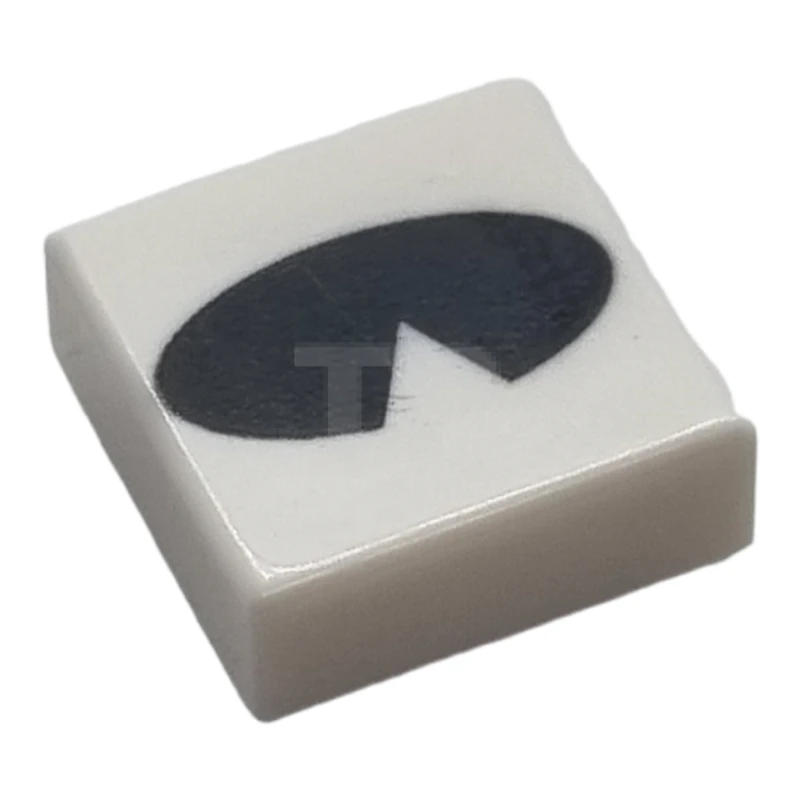 LEGO&reg; 6366561 - 3070pb261 - Tile 1 x 1 with Oval with Slice Removed Pattern