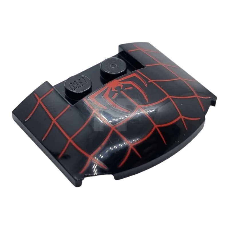 LEGO&reg; 93604pb12 - 6404117 - Plate with Curvature 3 x 4 x 2/3 with Spider and Web Pattern