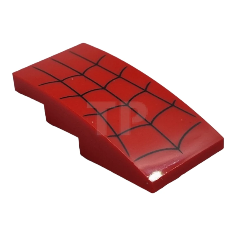 LEGO&reg; 6404126 - 93606pb171 - Pendiente curvada 4 x 2 con dibujo de telaraña