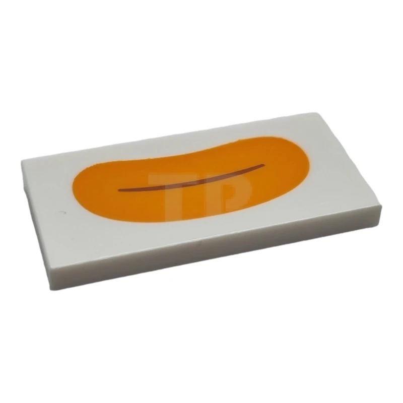 LEGO&reg; 6382043 - 87079pb1073 - Carreau 2 x 4 avec le motif de la bouche avec les lèvres.