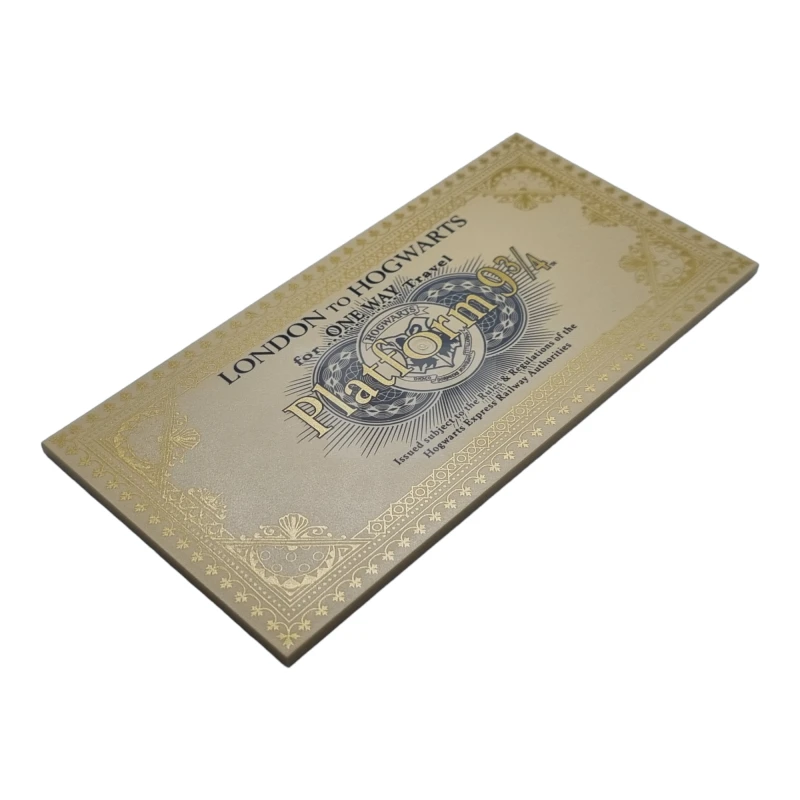 LEGO&reg; 6412846 - 90498pb34 - Tile 8 x 16 with Bottom Tubes with Hogwarts Express Train Ticket Platform 9¾ Pattern