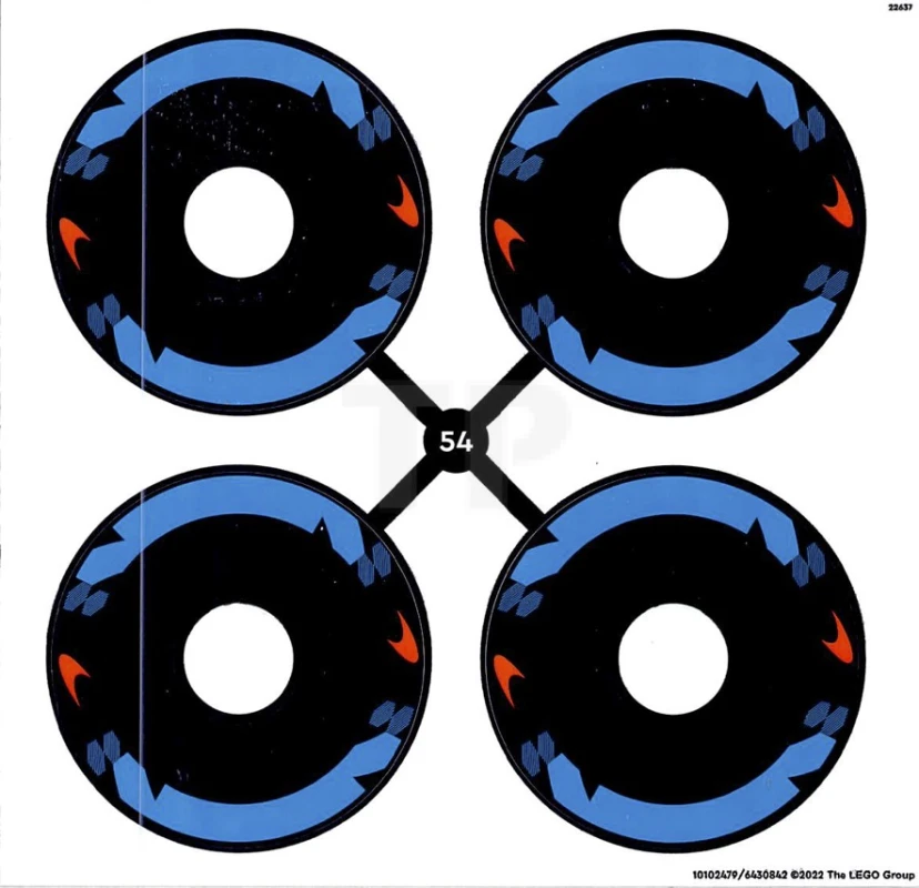 LEGO&reg; 6430842 - Aufkleber für Set 42141 - Blatt 3 (Zweite Version2)