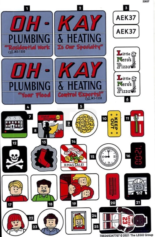 LEGO&reg; 6347707 - Sticker for Set 21330 - Sheet 1