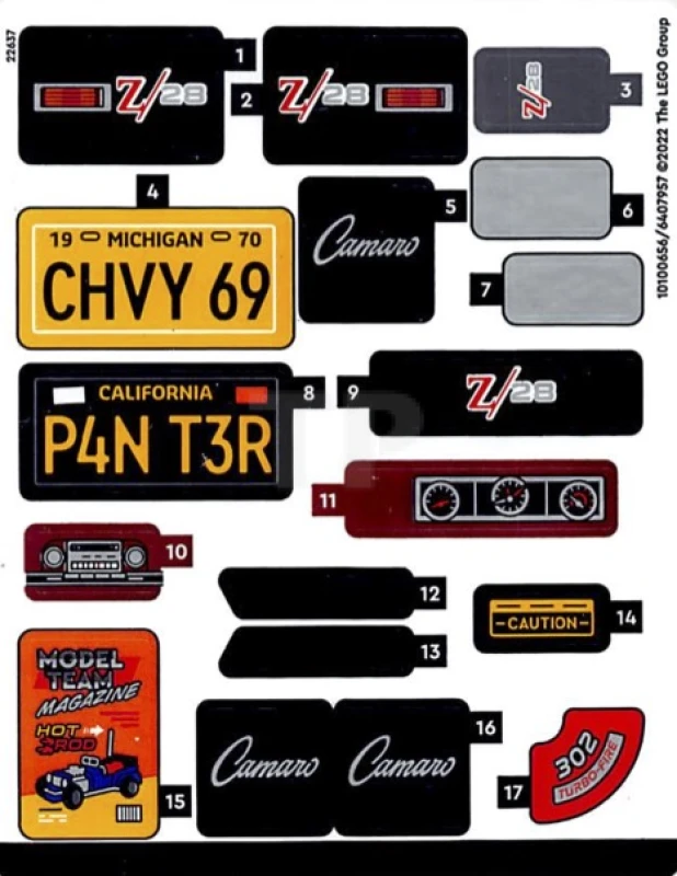 LEGO&reg; 6407957 - Autocollant pour l'ensemble 10304