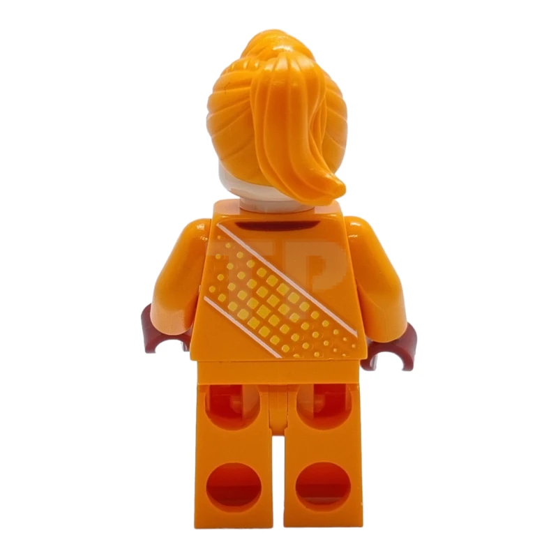 LEGO&reg; idea146 Fußballtorwart, weiblich, orangefarbene Uniform, helle Nougathaut, orangefarbene Haare