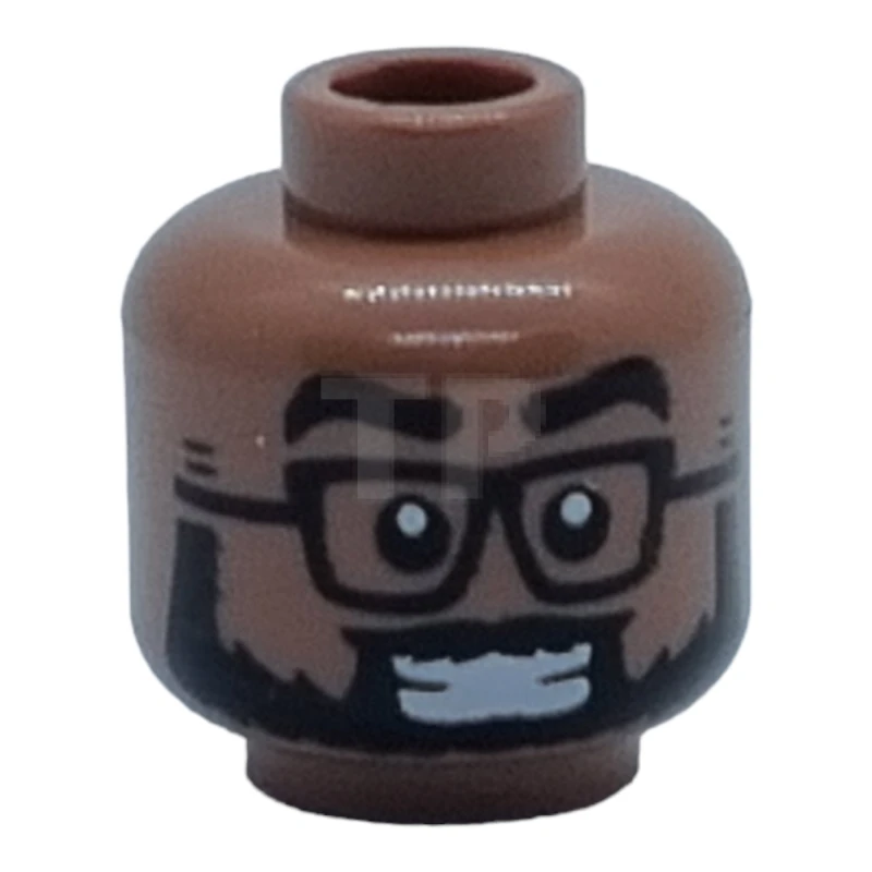 LEGO&reg;  - 3626cpb3153 - Kopf Minifigur mit Brille und Vollbart / Pucker-Muster (doppelseitig)