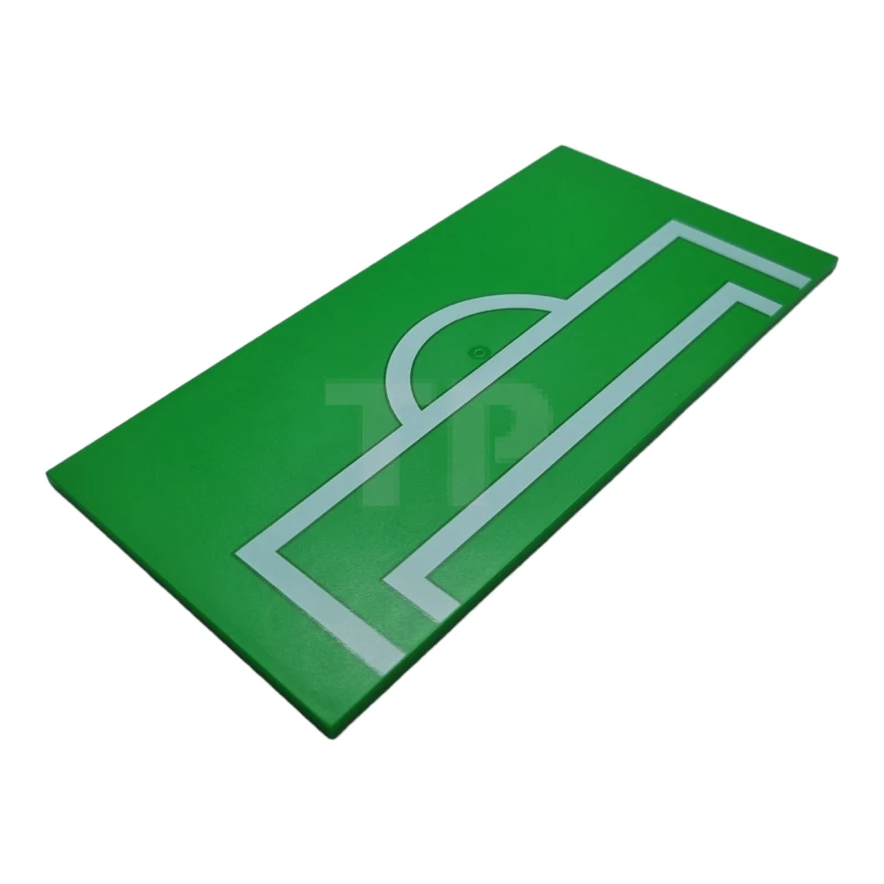 LEGO&reg; 6418240 - 90498pb36 - Tile 8 x 16 with Bottom Tubes on Edges with White Soccer Goal and Penalty Area Pattern