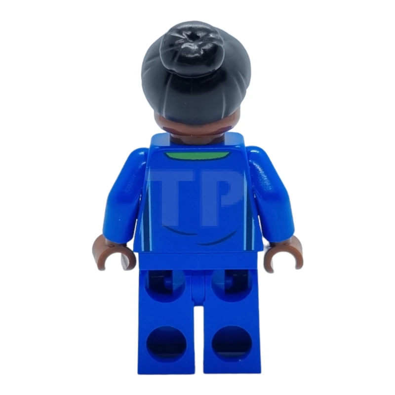 LEGO&reg; idea126 Fußballspieler, weiblich, blaue Uniform, rotbraune Haut, schwarzer Dutt