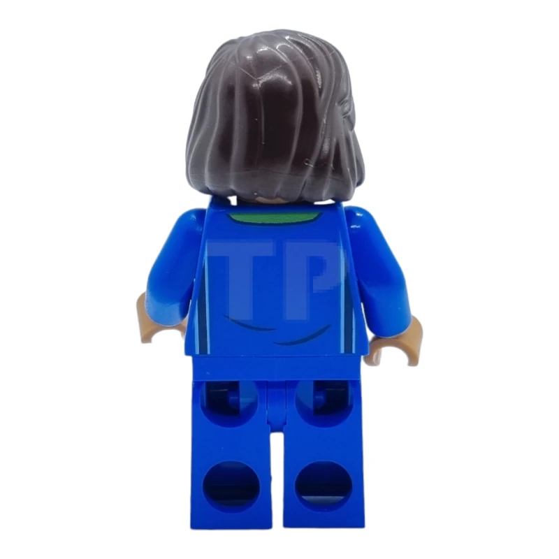 LEGO&reg; idea130 Joueuse de football, femme, uniforme bleu, peau moyenne nougat, cheveux bruns foncés