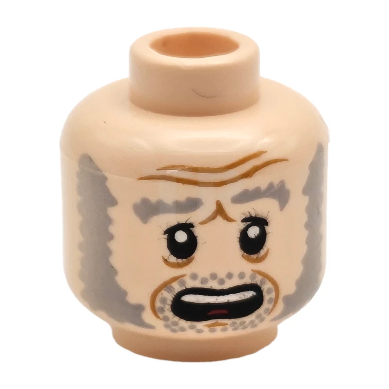 LEGO&reg; 4596947 - 3626bpb0588 - Head Minifig with Sideburns and Smile / Scared Pattern (Dual Sided - Ollivander)