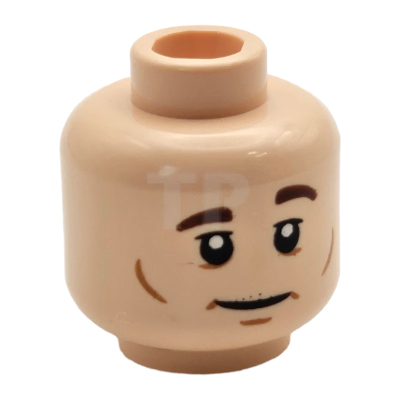 LEGO&reg; 3626cpb1123 - 6092468 - Head Minifig with Cheek Dimples / Scared Pattern (Dual Sided)