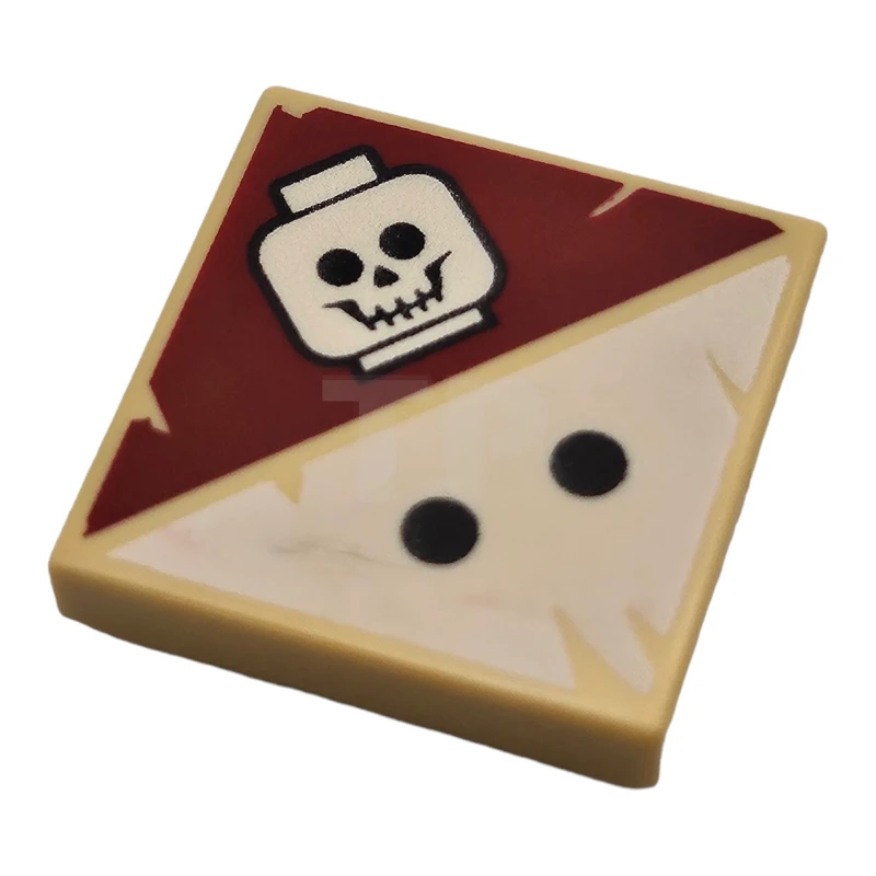 LEGO&reg; 4625428 - 3068pb0418 - Baldosa 2 x 2 con dibujo de puntos y calavera